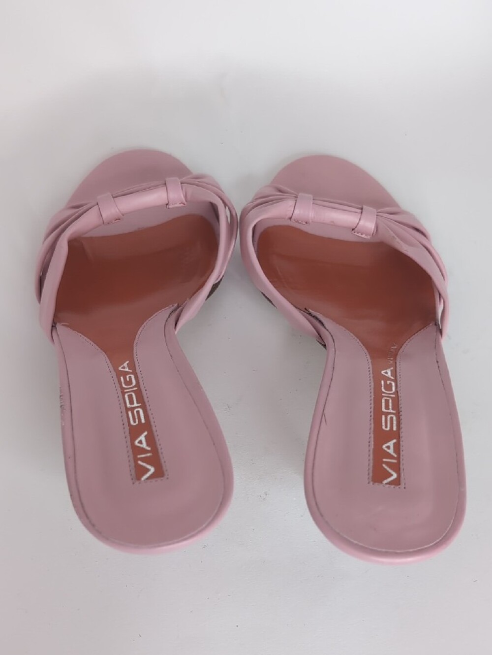 Via Spiga Blush Pink Bow Slip-On Mules - Picture 5 of 6